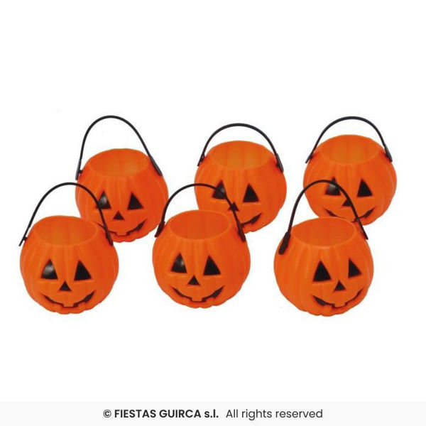 Set 6 Mini Zucche Halloween 7 cm