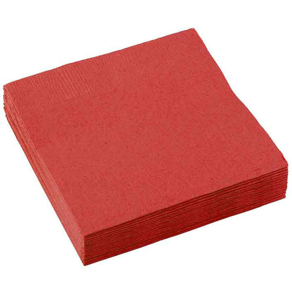 Tovaglioli 33x33 cm Rosso 20 pezzi