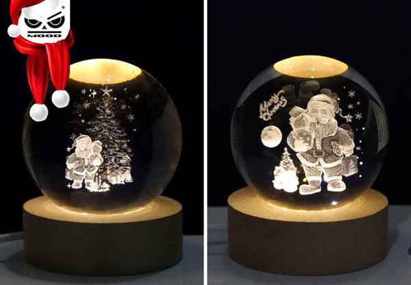 Immagine di Lampada Led sfera con babbo natale