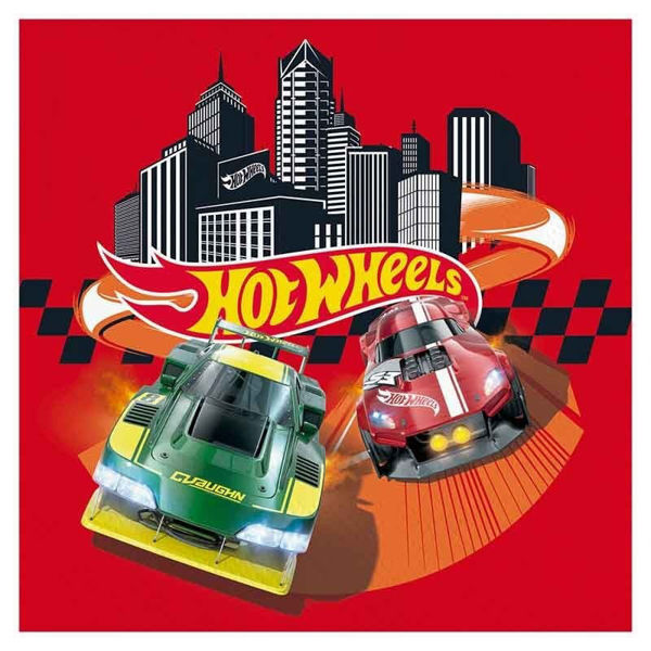 Tovaglioli 33x33 cm Hot Wheels 20 pezzi