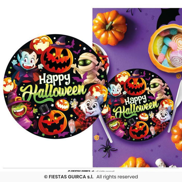 Piatti 23 cm Happy Halloween 6 pezzi