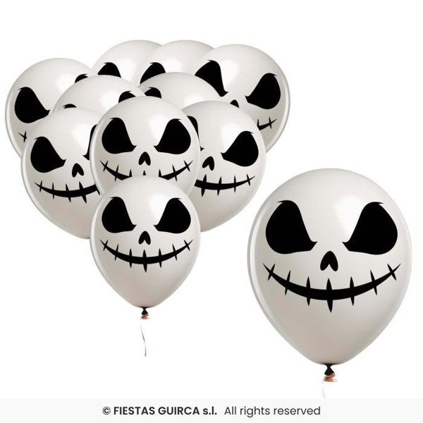 Palloncini Bianchi 30 cm Fantasma di Halloween 10 pezzi