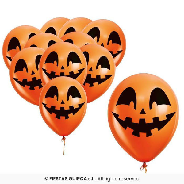 Palloncini Arancio 30 cm Zucca di Halloween 10 pezzi