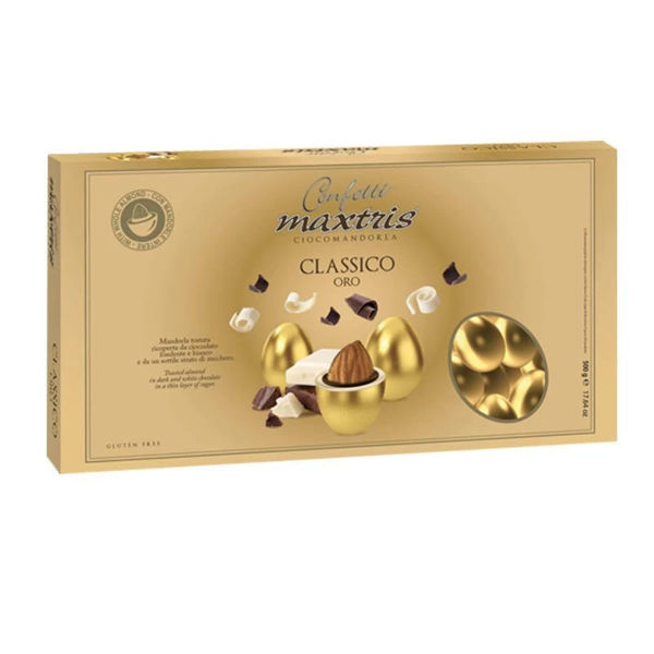 Confetti Maxtris Oro Mandorla e Cioccolato  Luxury 500 grammi