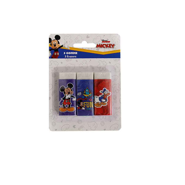 Gomme per cancellare Topolino 3 pezzi