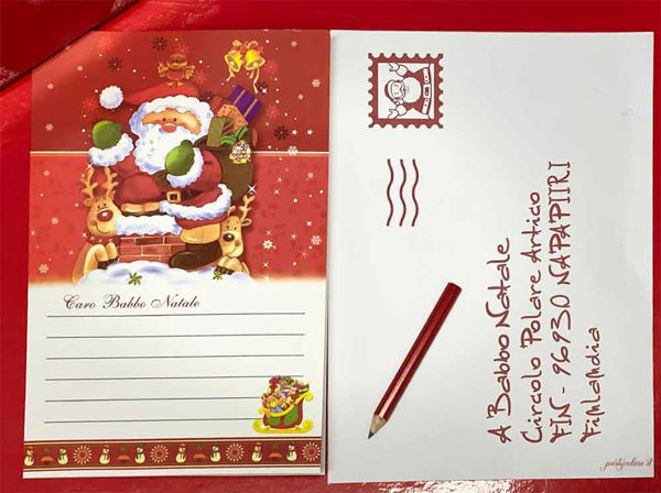 Lettera Babbo Natale con Matita