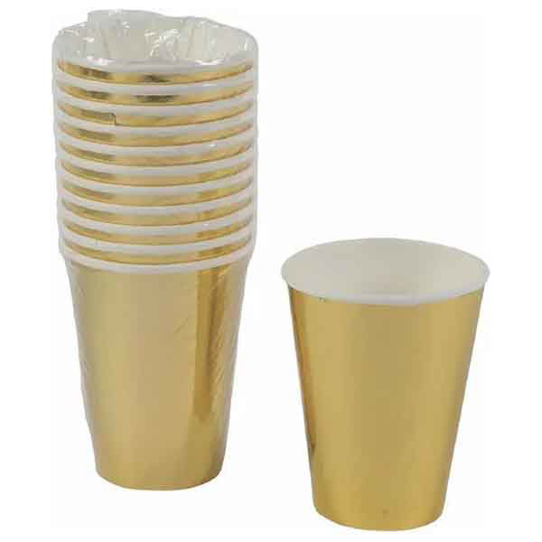 Bicchieri 266 ml Oro 12 pezzi