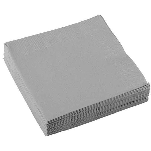 Tovaglioli 33x33 Argento 20 pezzi