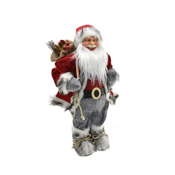 Babbo Natale 120 cm Rosso e Grigio