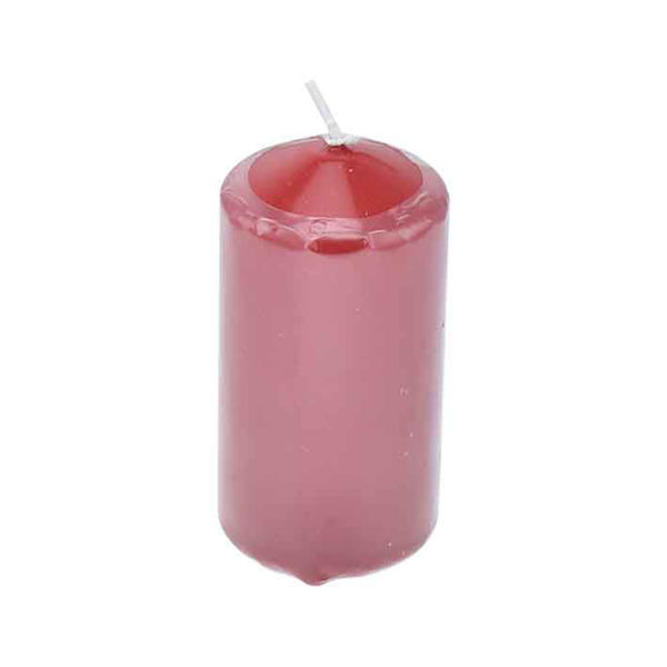 Immagine di Candela Pillar diametro 5 cm altezza 6,5 cm Rosso Laccato