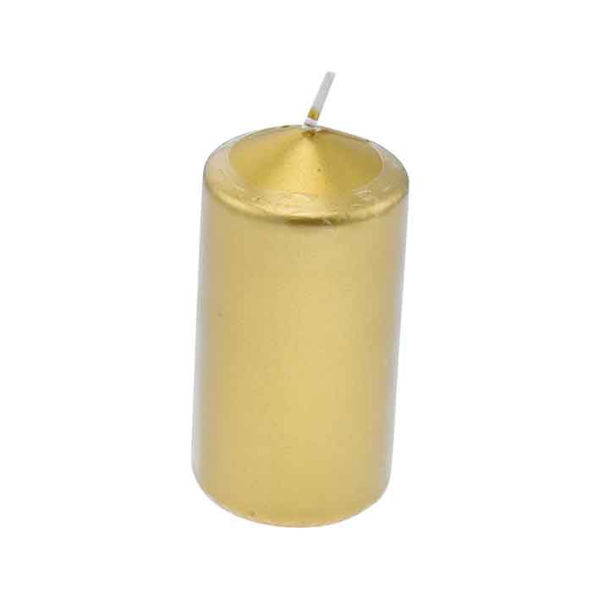 Immagine di Candela Pillar diametro 5 cm altezza 10 cm Oro