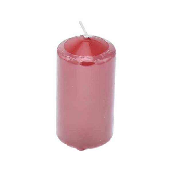 Immagine di Candela Pillar diametro 5 cm altezza 10 cm Rosso Laccato