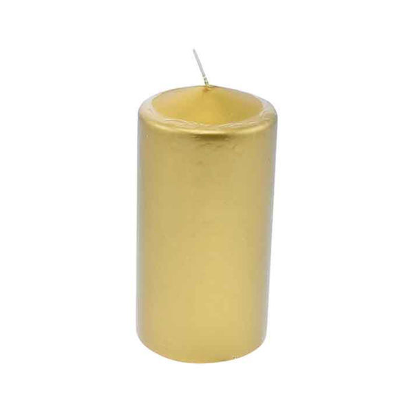 Immagine di Candela Pillar diametro 7,5 cm altezza 15 cm Oro