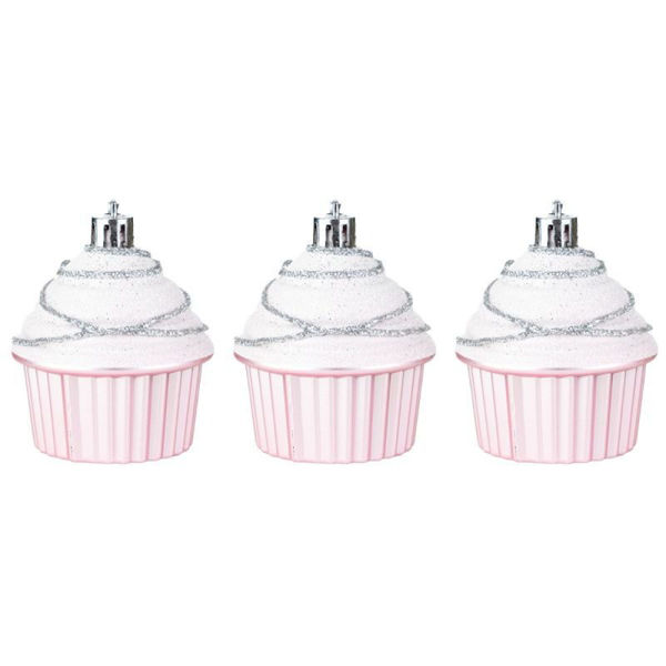 Set 3 pezzi Cupcake Rosa
