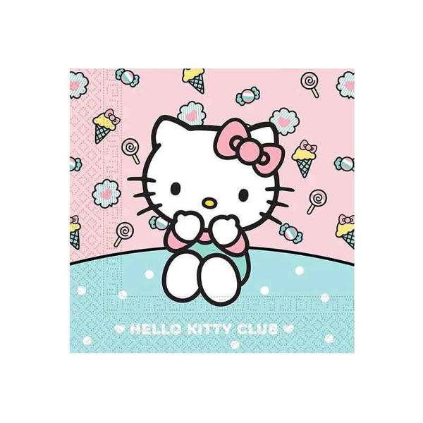 Tovaglioli 33x33 cm Hello Kitty 20 pezzi