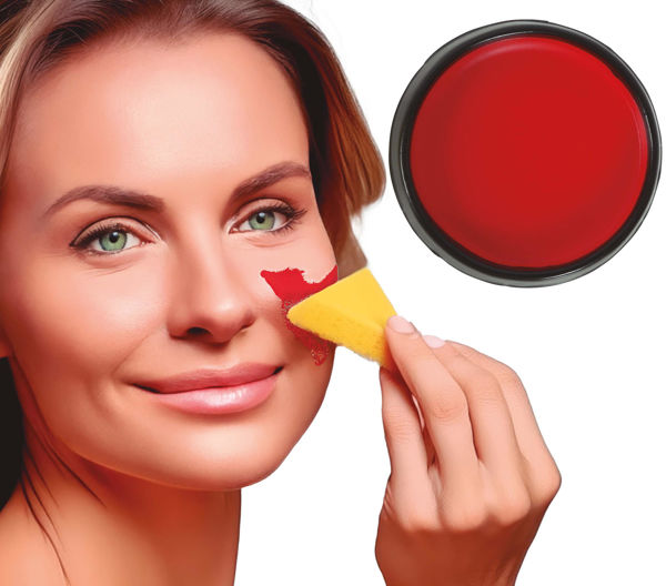 Immagine di Make up rosso con spugnetta