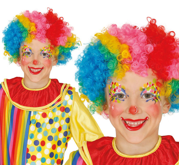 Immagine di Parrucca clown multicolore