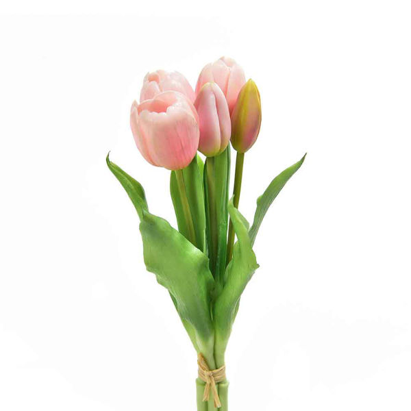 Mazzo 31 cm 5 Tulipani Rosa