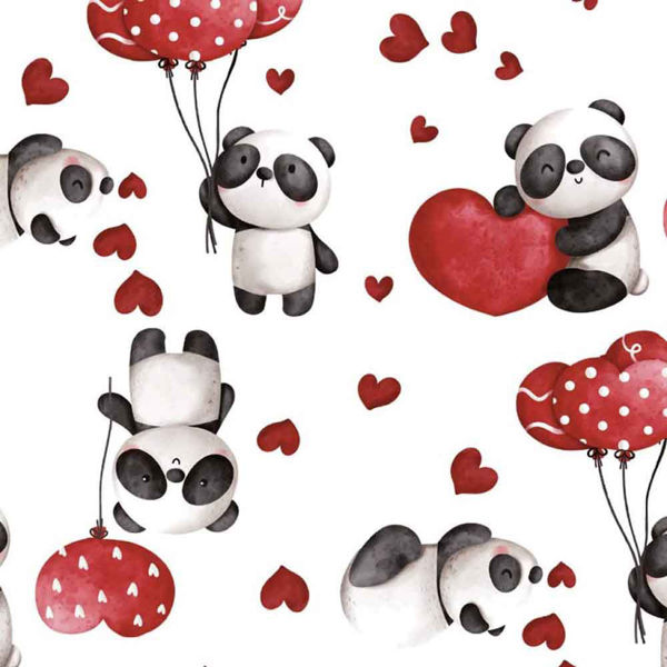 Foglio Carta Regalo Panda Love 70x100 cm