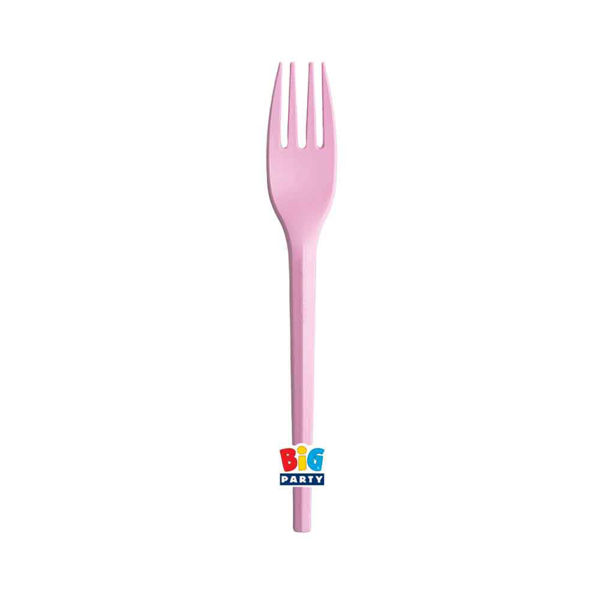 20 Forchette Compostabili Ecolor 16 cm Rosa