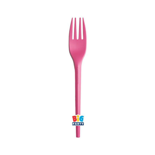 20 Forchette Compostabili Ecolor 16 cm Fuxia