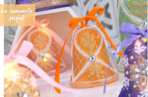 Campanella decorata con led 12 cm