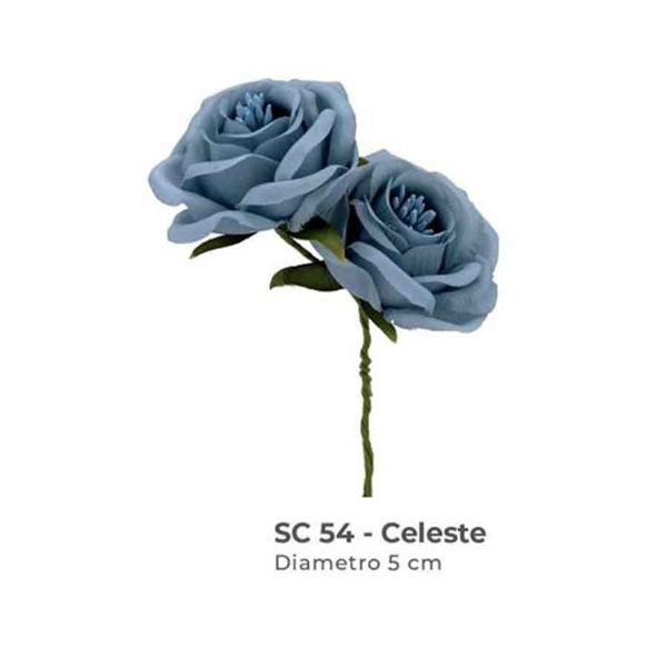 Immagine di Mazzetto 6 Rose con pistilli Carta da Zucchero 5 cm