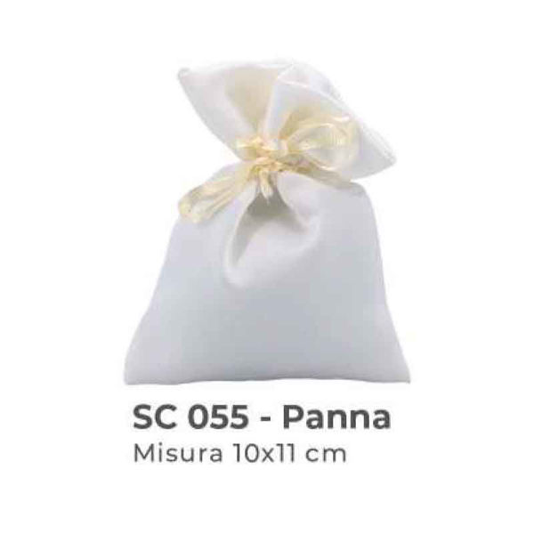 Immagine di 10 Sacchetti in Raso Panna 10x11 cm