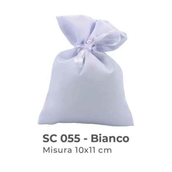 Immagine di 10 Sacchetti in Raso Bianco 10x11 cm