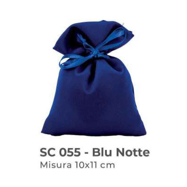 Immagine di 10 Sacchetti in Raso Blu 10x11 cm