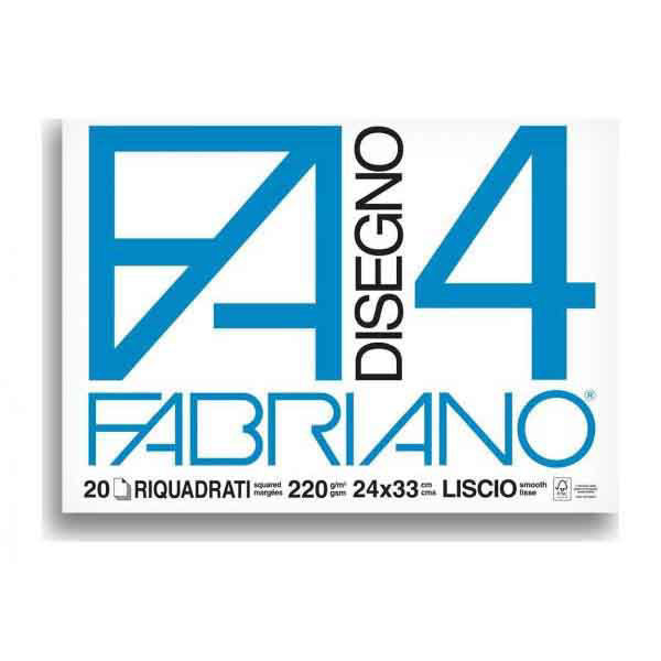 Blocco Fabriano F4 24x33 20 Fogli Squadrato