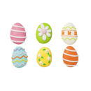 6 Decorazioni Uova di Pasqua in zucchero
