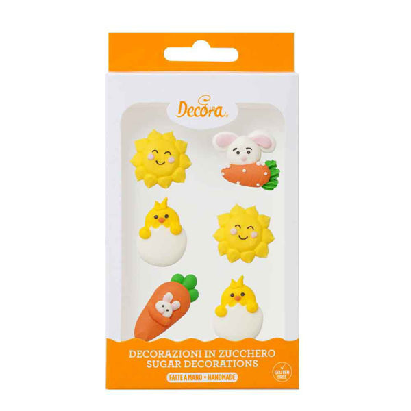 6  Decorazioni Pasqua in zucchero