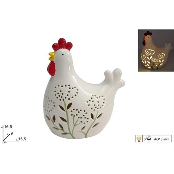 Immagine di Gallina Ceramica Con Luce