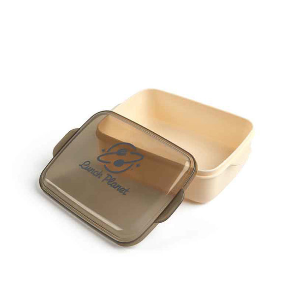 Portamerenda color crema con posate