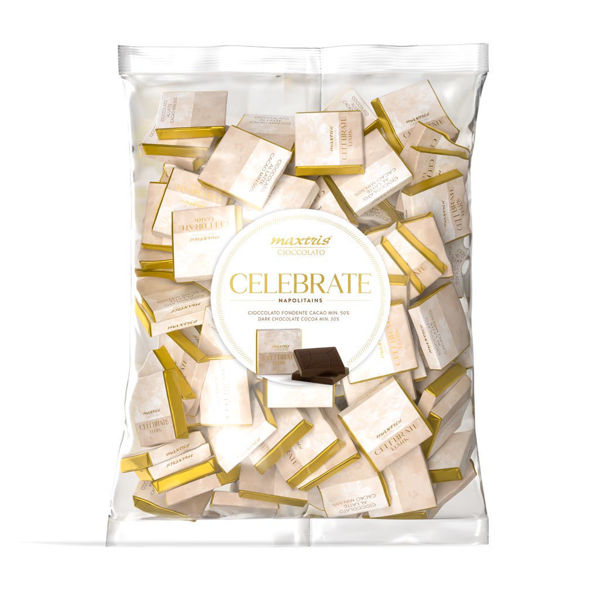 Celebrate Napolitains Cioccolato Fondente 50% – Busta Bianca 1 kg | Circa 140 Cioccolatini da 7g – Matris