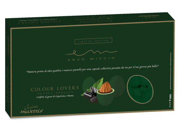 Confetti Maxtris Enzo Miccio Nuance Verde Foresta – Gusto Liquirizia e Menta, Mandorla e Zucchero – 1 kg