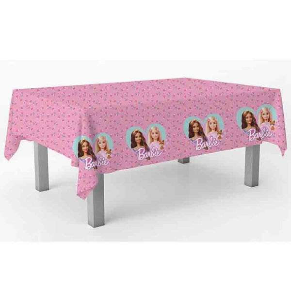 Tovaglia Barbie in Plastica – 120x180 cm | Decorazione Tavola Festa a Tema