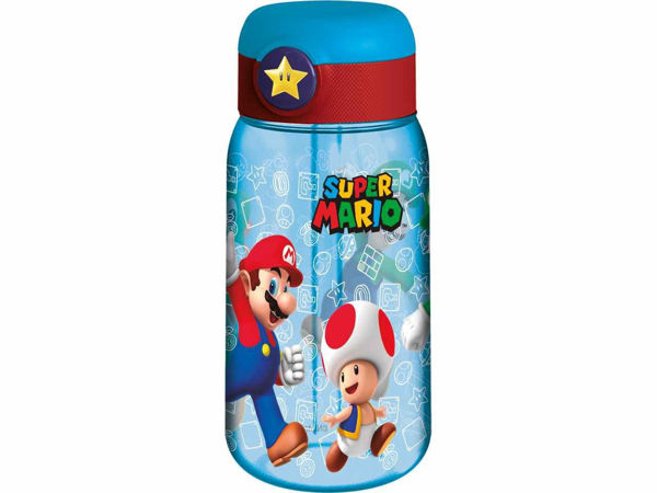 Super Mario Borraccia con cannuccia POP UP 510 ml