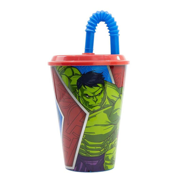 Immagine di Avengers Bicchieri con cannuccia 430 ml