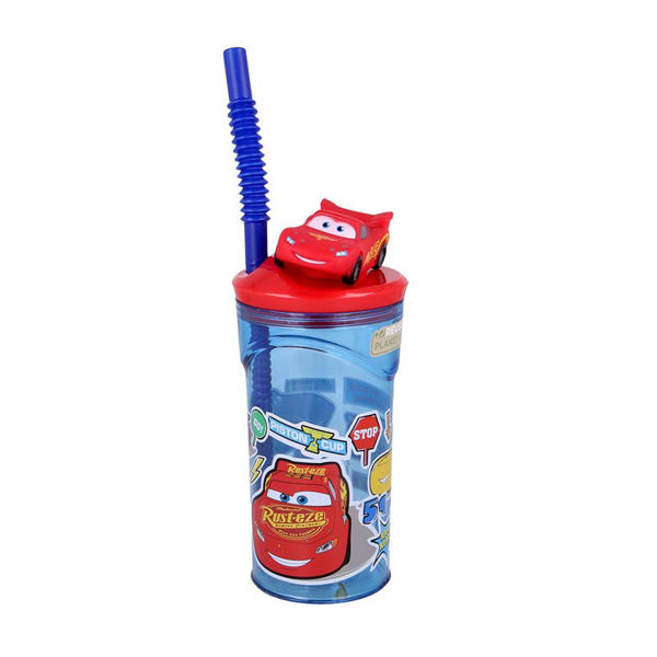 Immagine di Cars Bicchieri con cannuccia 3D Tritan 360 ml