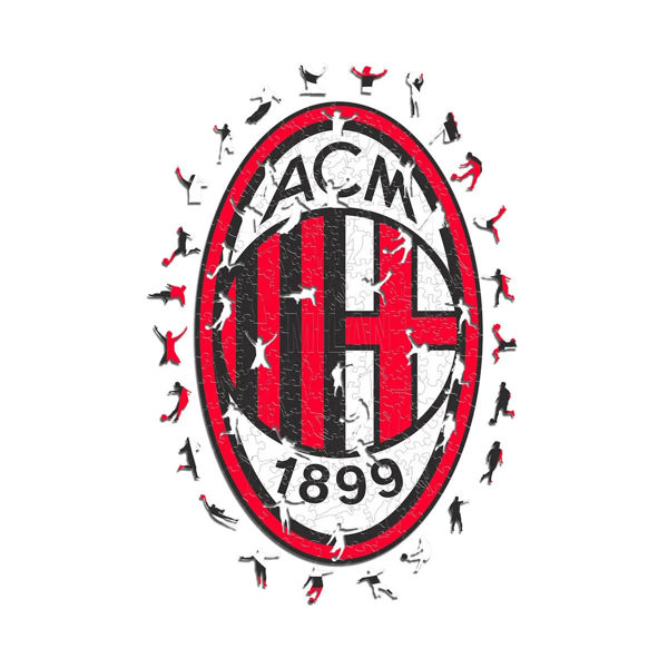 Immagine di Milan Logo Puzzle in legno 270 pezzi