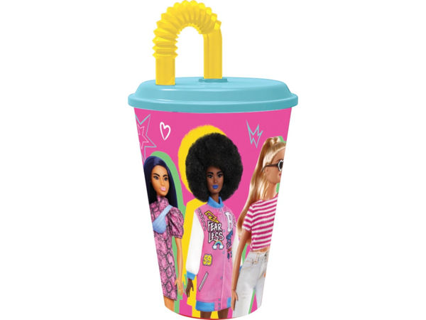 Immagine di Barbie Bicchiere con cannuccia 430 ml