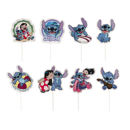 Cake Topper Stitch in Carta – 16 Pezzi (8 Modelli) | Decorazioni per Torta e Cupcake