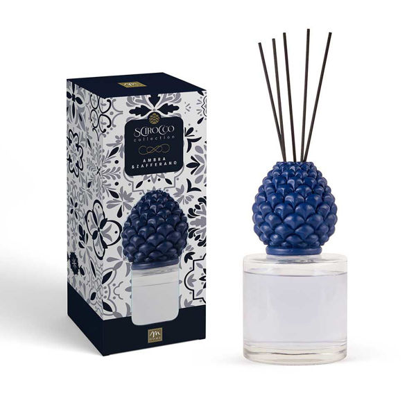 Diffusore di Essenza con Bacchette Pigna 500 ml – Ambra & Zafferano | Mercury Home