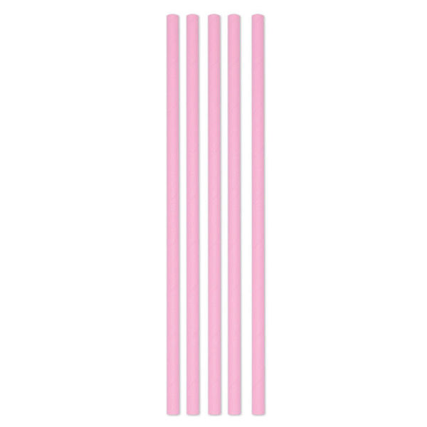 Immagine di Cannucce 20 cm Ecolor in carta Rosa 50 pezzi