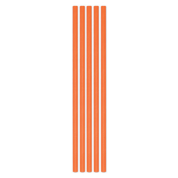 Immagine di Cannucce 20 cm Ecolor in carta Arancio 50 pezzi