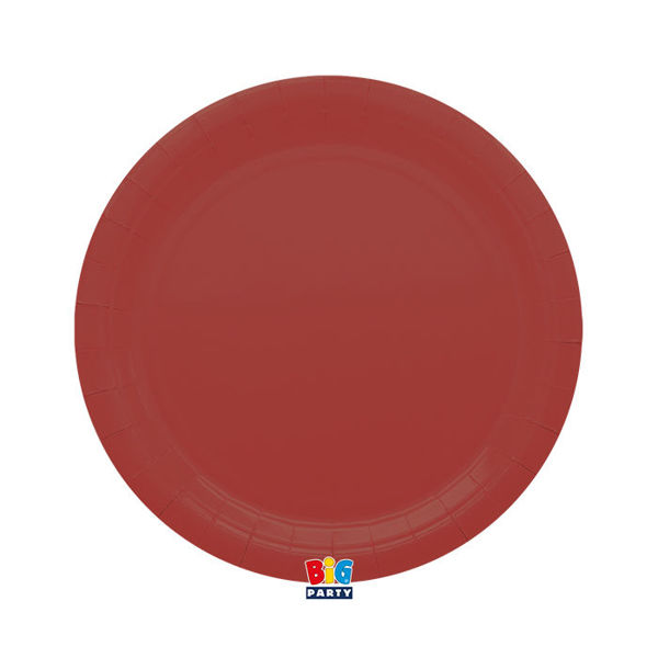 Immagine di Piatti Ecolor 24 cm Rosso Intenso 25 pezzi