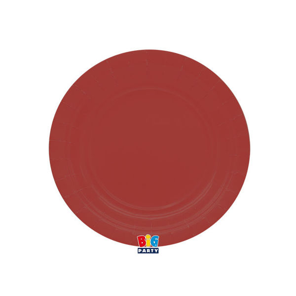 Immagine di Piatti Ecolor 18 cm Rosso Intenso 25 pezzi