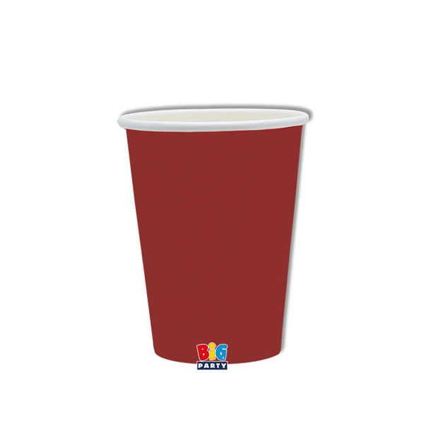 Immagine di Bicchieri Ecolor 200 cc Rosso Intenso 25 pezzi